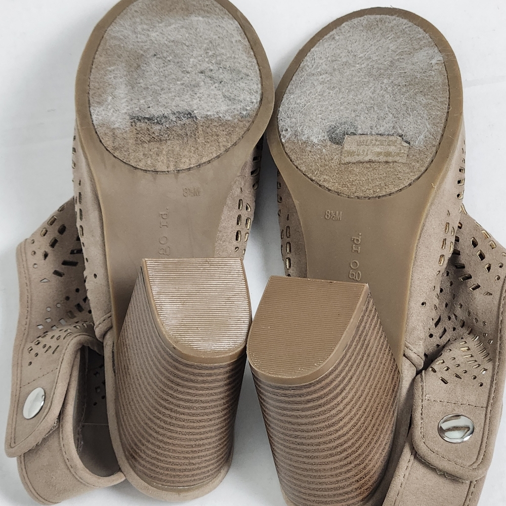 Indigo Rd. Irparca Open-Toe Punched Slingback Block Heel Sandals Size 8.5 US - Picture 8 of 9